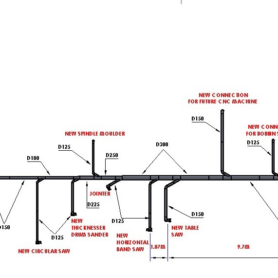 Custom duct system CAD design